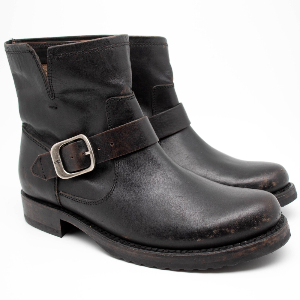 FRYE Veronica Flex Bootie Womens SIZE 8 Antique Black Leather Boots 3470654